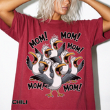 Funny Mom Life Comfort Colors Shirt, Mom Mom Mom Seagull Graphic Tee, Motherhood Humor Shirt, Mother's Day Gift for Moms
