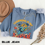 Teacher Superpower Comfort Colors Sweatshirt, Learning Is My Superpower Sweatshirt, Teacher Appreciation Gift, Back To School Crewneck