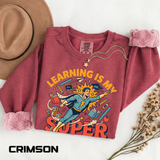 Teacher Superpower Comfort Colors Sweatshirt, Learning Is My Superpower Sweatshirt, Teacher Appreciation Gift, Back To School Crewneck