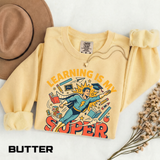 Teacher Superpower Comfort Colors Sweatshirt, Learning Is My Superpower Sweatshirt, Teacher Appreciation Gift, Back To School Crewneck