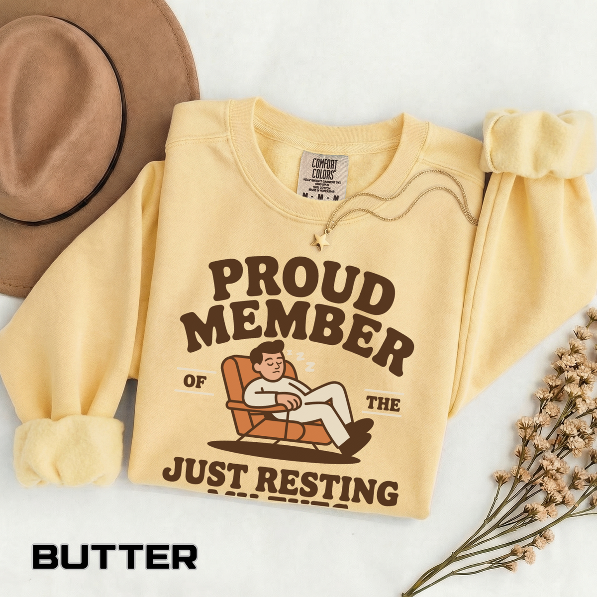 Funny Just Resting My Eyes Club Comfort Colors Sweatshirt, Tired Parent Crewneck, Sleep Lover Gift, Introvert Humor Pullover