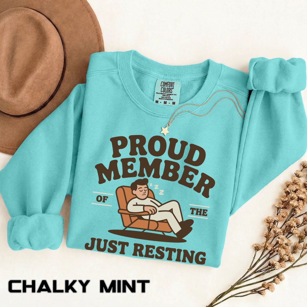 Funny Just Resting My Eyes Club Comfort Colors Sweatshirt, Tired Parent Crewneck, Sleep Lover Gift, Introvert Humor Pullover