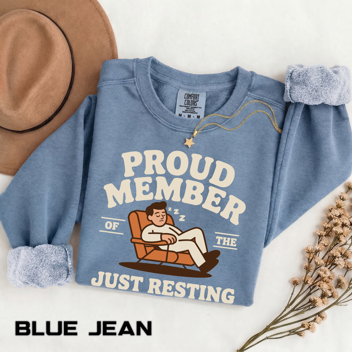 Funny Just Resting My Eyes Club Comfort Colors Sweatshirt, Tired Parent Crewneck, Sleep Lover Gift, Introvert Humor Pullover