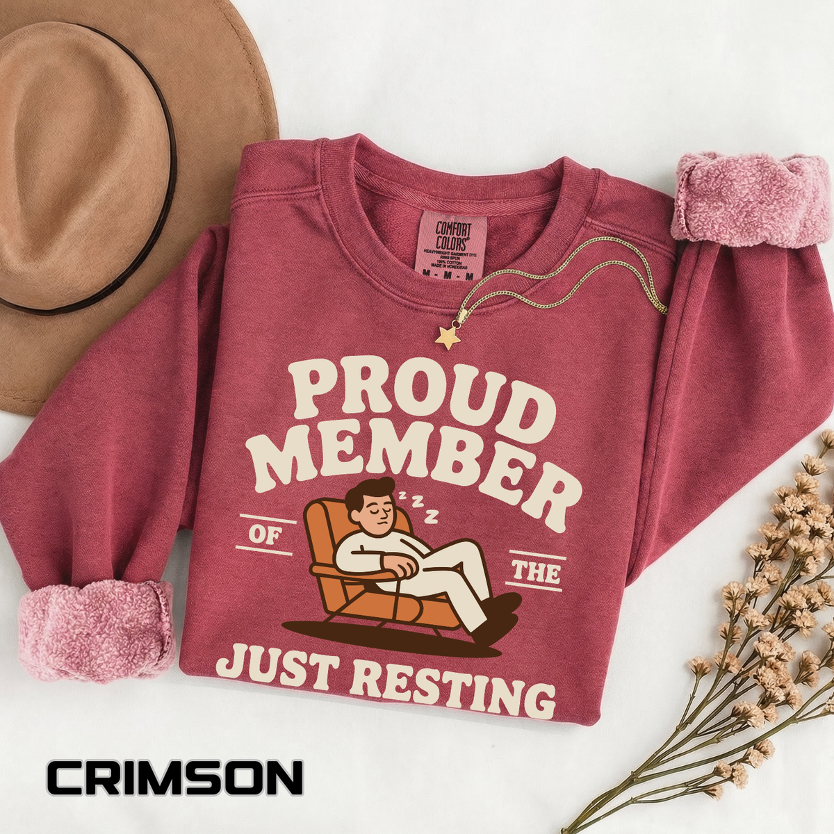 Funny Just Resting My Eyes Club Comfort Colors Sweatshirt, Tired Parent Crewneck, Sleep Lover Gift, Introvert Humor Pullover