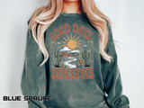 Good Days Sunshine Comfort Colors Sweatshirt, Retro Desert Landscape Crewneck, Positive Vibes Western Aesthetic Gift