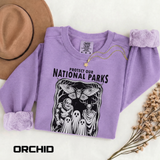 Protect Our National Parks Comfort Colors Sweatshirt, Gothic Nature Lover Crewneck, Cryptid Halloween Outdoor Adventure Gift
