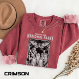 Protect Our National Parks Comfort Colors Sweatshirt, Gothic Nature Lover Crewneck, Cryptid Halloween Outdoor Adventure Gift