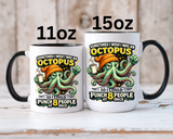 Funny Octopus Coffee Mug, Sometimes I Wish I Was an Octopus Mug, Sarcastic Office Humor Cup, Coworker Gift, Funny Boss Gift, Coffee Lover
