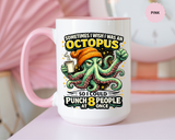 Funny Octopus Coffee Mug, Sometimes I Wish I Was an Octopus Mug, Sarcastic Office Humor Cup, Coworker Gift, Funny Boss Gift, Coffee Lover