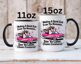 Funny Unicorn Coffee Mug, Making My Quiet Exit From The Nonsense Mug, Sarcastic Unicorn Gift, Chaos Creature Coffee Cup, Funny Coworker Mug