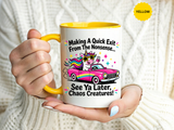 Funny Unicorn Coffee Mug, Making My Quiet Exit From The Nonsense Mug, Sarcastic Unicorn Gift, Chaos Creature Coffee Cup, Funny Coworker Mug