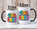 Funny Sassy Bird Coffee Mug, Keep Your Mood Sass Preloaded Mug, Cute Bird Lover Gift, Sarcastic Coffee Cup, Funny Best Friend Mug
