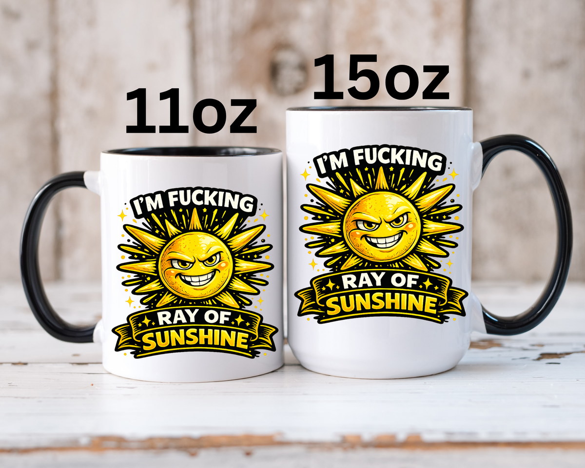 Funny Ray of Sunshine Mug, Sarcastic Sunshine Coffee Cup, Grumpy Personality Gift, Funny Coworker Mug, Humor Coffee Lover Gift