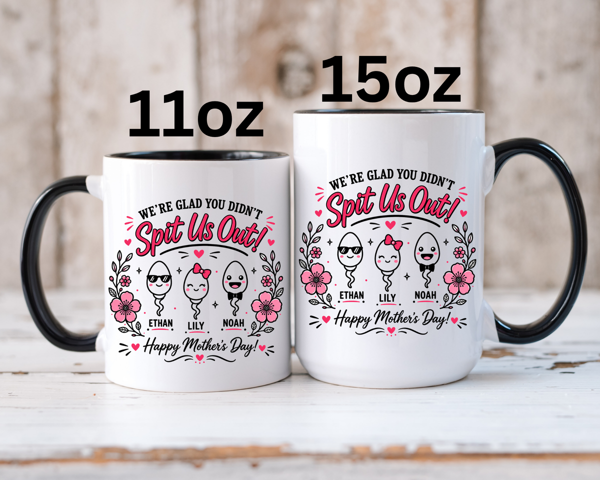 Personalized Mother's Day Mug, Custom Kids Names Coffee Mug, Gift From Children to Mom, Cute Mother's Day Cup, Mom Gift