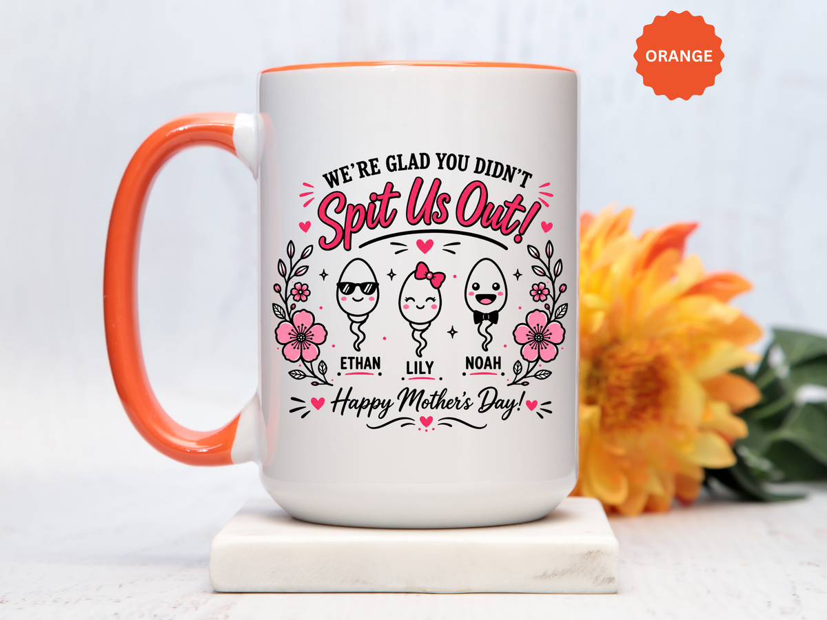 Personalized Mother's Day Mug, Custom Kids Names Coffee Mug, Gift From Children to Mom, Cute Mother's Day Cup, Mom Gift
