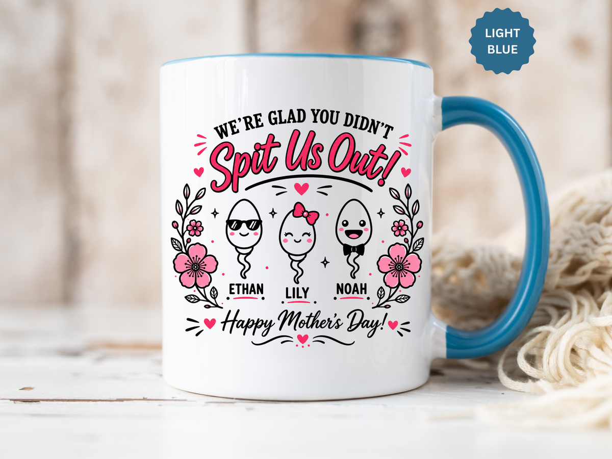 Personalized Mother's Day Mug, Custom Kids Names Coffee Mug, Gift From Children to Mom, Cute Mother's Day Cup, Mom Gift