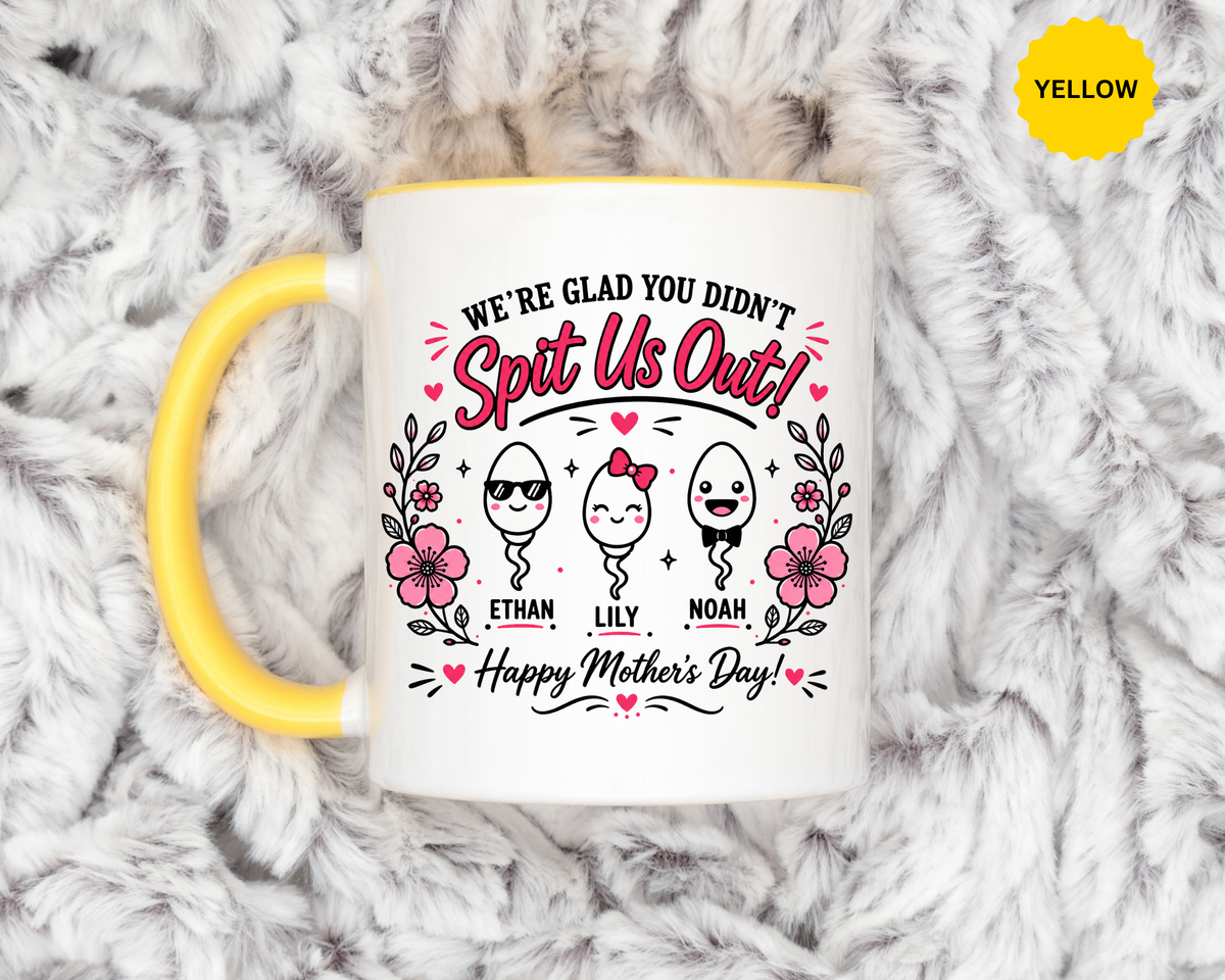 Personalized Mother's Day Mug, Custom Kids Names Coffee Mug, Gift From Children to Mom, Cute Mother's Day Cup, Mom Gift