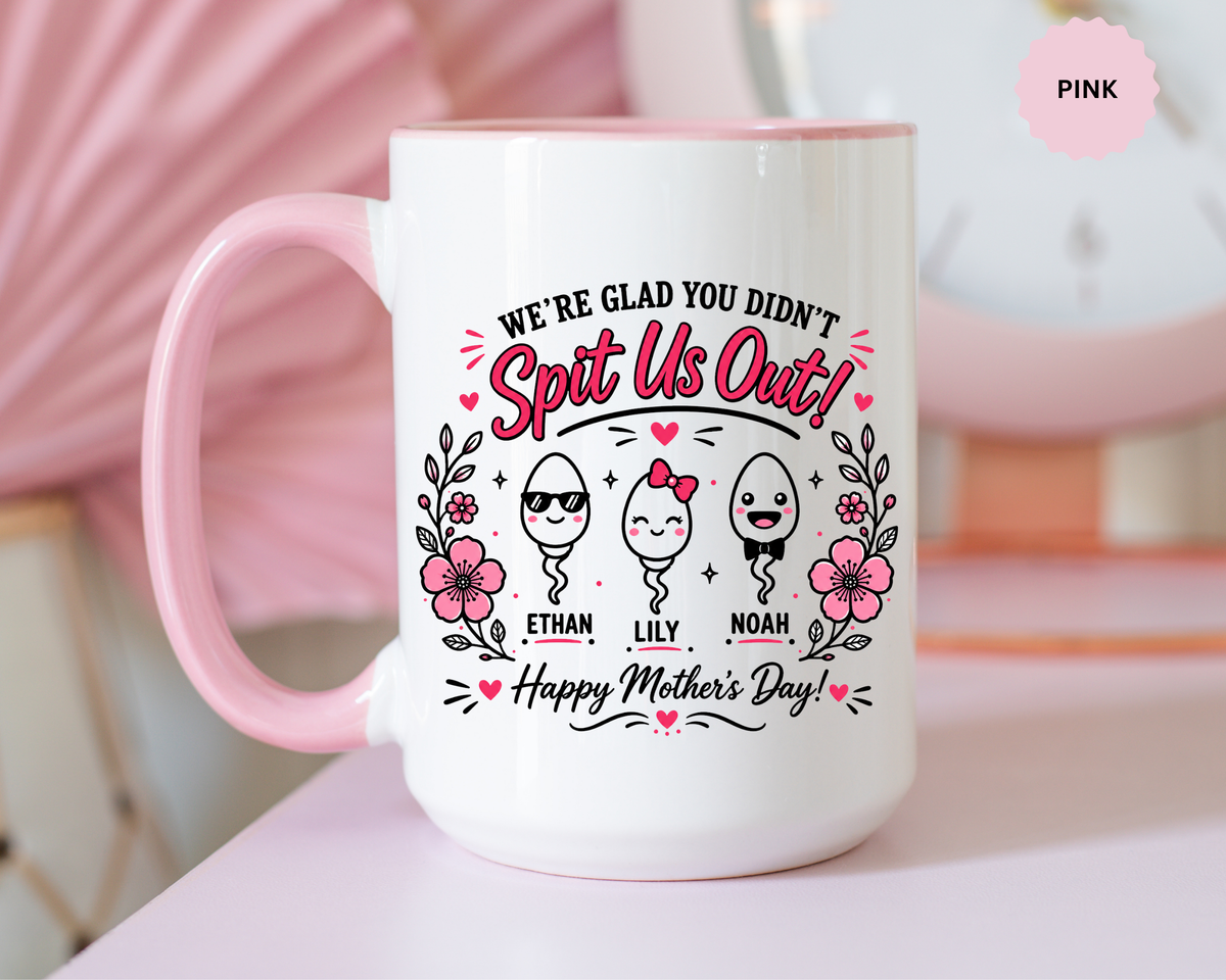 Personalized Mother's Day Mug, Custom Kids Names Coffee Mug, Gift From Children to Mom, Cute Mother's Day Cup, Mom Gift
