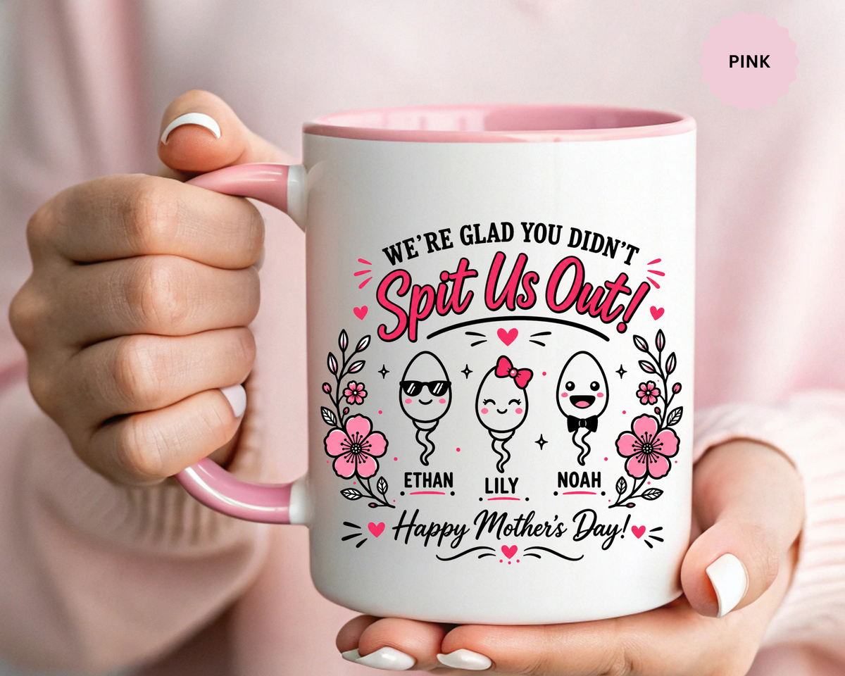 Personalized Mother's Day Mug, Custom Kids Names Coffee Mug, Gift From Children to Mom, Cute Mother's Day Cup, Mom Gift