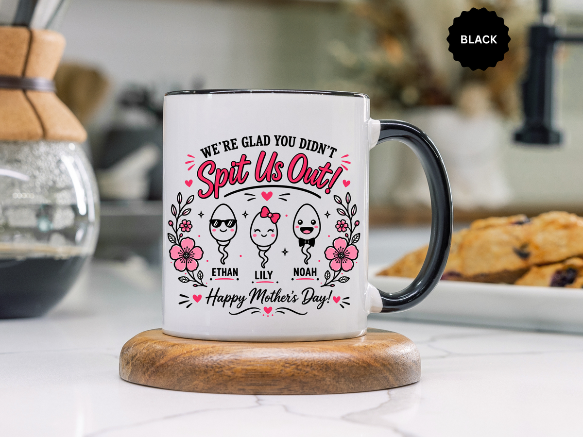 Personalized Mother's Day Mug, Custom Kids Names Coffee Mug, Gift From Children to Mom, Cute Mother's Day Cup, Mom Gift