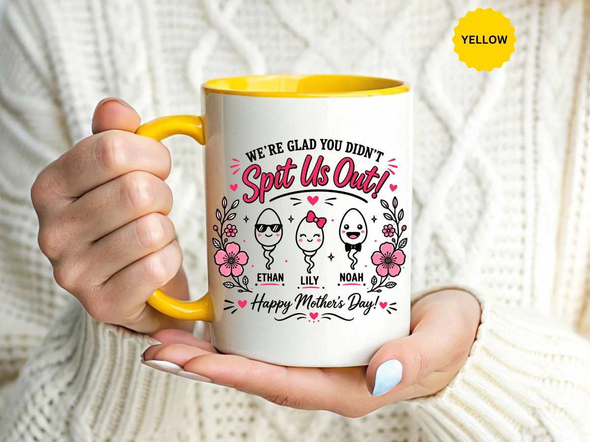 Personalized Mother's Day Mug, Custom Kids Names Coffee Mug, Gift From Children to Mom, Cute Mother's Day Cup, Mom Gift