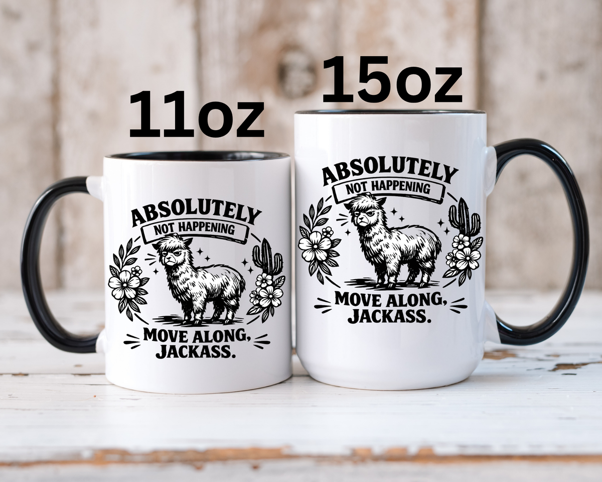 Funny Alpaca Coffee Mug, No Drama Llama Mug, Alpaca Lover Gift, Cute Sarcastic Animal Mug, Funny Coworker Coffee Cup