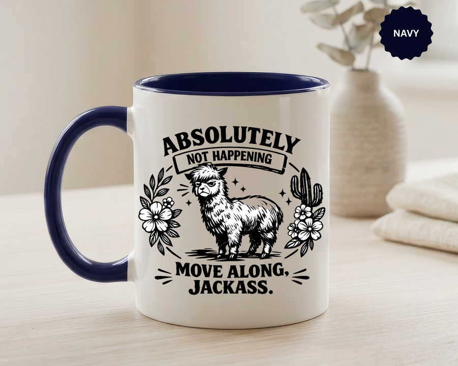 Funny Alpaca Coffee Mug, No Drama Llama Mug, Alpaca Lover Gift, Cute Sarcastic Animal Mug, Funny Coworker Coffee Cup
