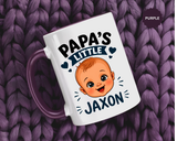 Personalized Papa's Little Boy Mug, Custom Baby Name Mug for Dad, New Father Gift, Papa Coffee Mug, Father's Day Gift from Son