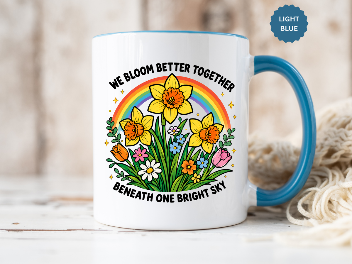We Bloom Better Together Mug, Teacher Appreciation Gift, Inspirational Flower Coffee Mug, Classroom Teacher Gift, Thank You Teacher Cup