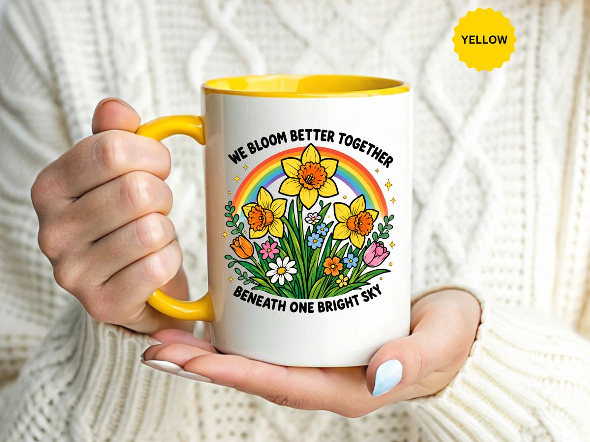 We Bloom Better Together Mug, Teacher Appreciation Gift, Inspirational Flower Coffee Mug, Classroom Teacher Gift, Thank You Teacher Cup