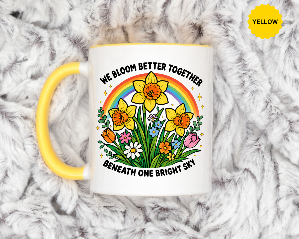 We Bloom Better Together Mug, Teacher Appreciation Gift, Inspirational Flower Coffee Mug, Classroom Teacher Gift, Thank You Teacher Cup