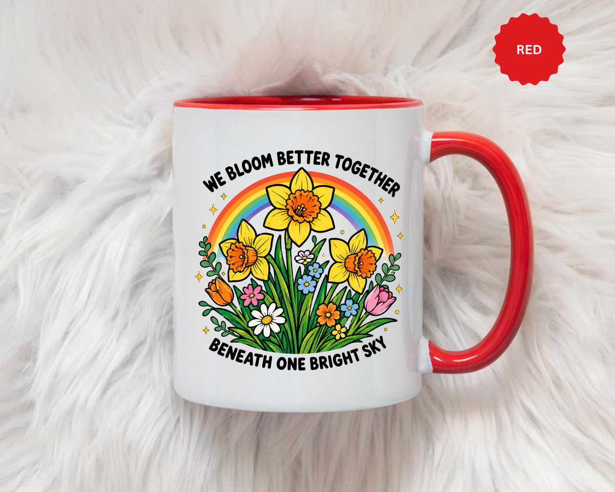 We Bloom Better Together Mug, Teacher Appreciation Gift, Inspirational Flower Coffee Mug, Classroom Teacher Gift, Thank You Teacher Cup