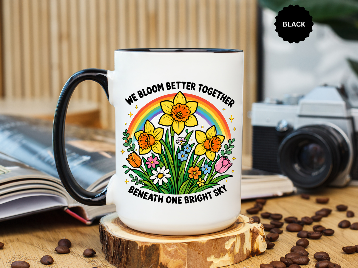 We Bloom Better Together Mug, Teacher Appreciation Gift, Inspirational Flower Coffee Mug, Classroom Teacher Gift, Thank You Teacher Cup