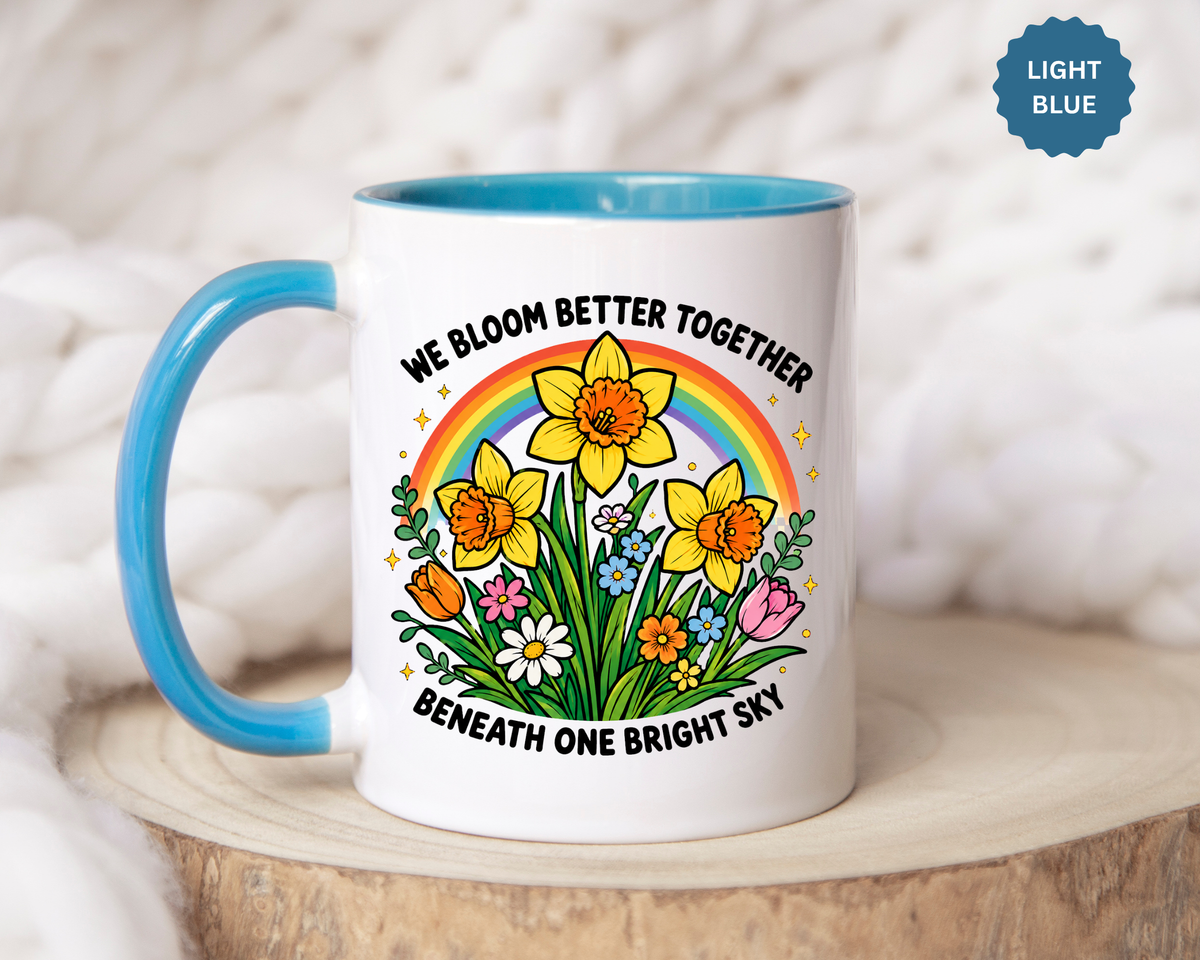 We Bloom Better Together Mug, Teacher Appreciation Gift, Inspirational Flower Coffee Mug, Classroom Teacher Gift, Thank You Teacher Cup