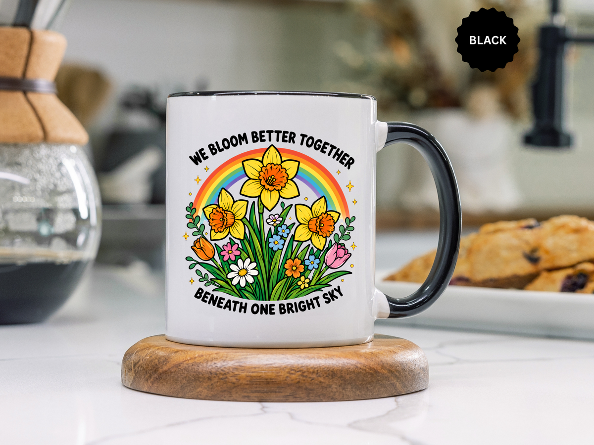 We Bloom Better Together Mug, Teacher Appreciation Gift, Inspirational Flower Coffee Mug, Classroom Teacher Gift, Thank You Teacher Cup