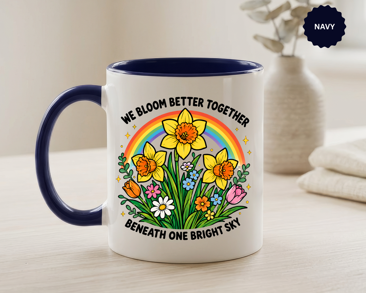 We Bloom Better Together Mug, Teacher Appreciation Gift, Inspirational Flower Coffee Mug, Classroom Teacher Gift, Thank You Teacher Cup