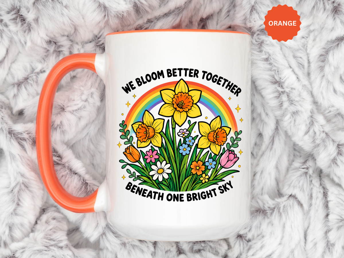 We Bloom Better Together Mug, Teacher Appreciation Gift, Inspirational Flower Coffee Mug, Classroom Teacher Gift, Thank You Teacher Cup