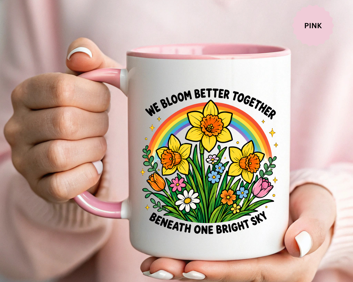 We Bloom Better Together Mug, Teacher Appreciation Gift, Inspirational Flower Coffee Mug, Classroom Teacher Gift, Thank You Teacher Cup