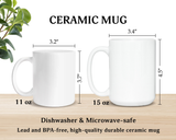 Funny Coffee Lovers Mug, Running on Caffeine and Pure Sarcasm Mug, Vintage Tea Party Coffee Cup, Best Friend Coffee Gift