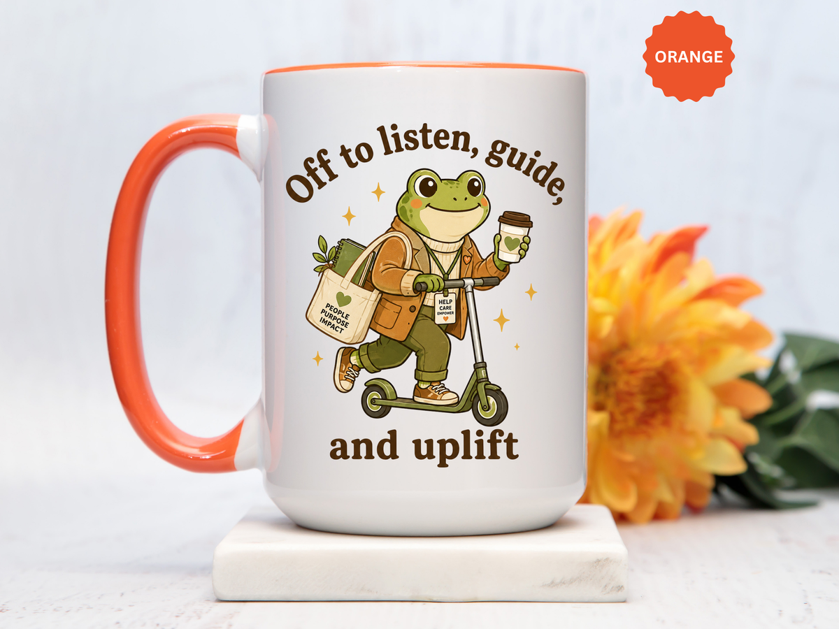 School Counselor Coffee Mug, Frog Counselor Gift, Mental Health Professional Mug, Therapist Gift, Counselor Appreciation Cup