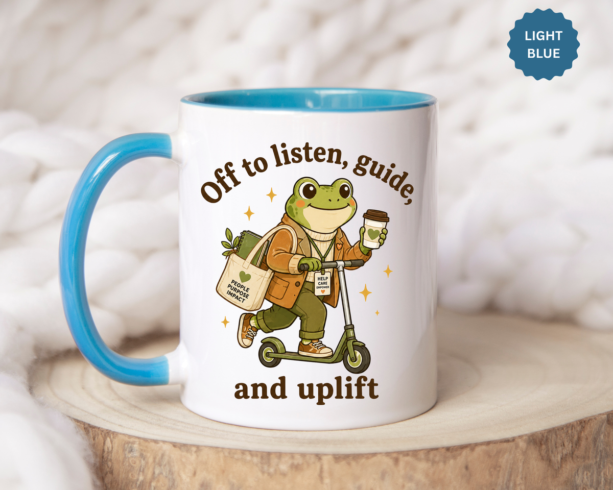 School Counselor Coffee Mug, Frog Counselor Gift, Mental Health Professional Mug, Therapist Gift, Counselor Appreciation Cup