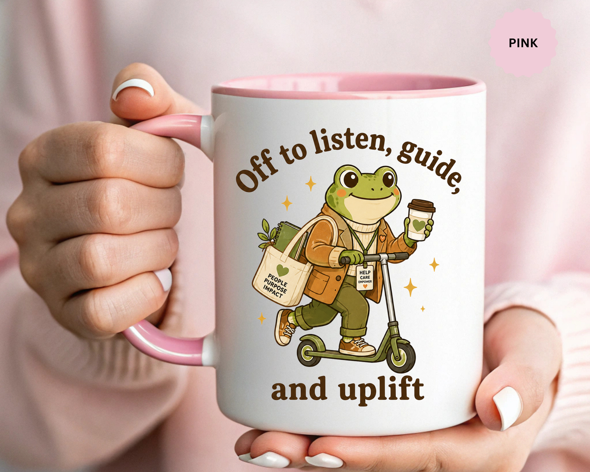 School Counselor Coffee Mug, Frog Counselor Gift, Mental Health Professional Mug, Therapist Gift, Counselor Appreciation Cup
