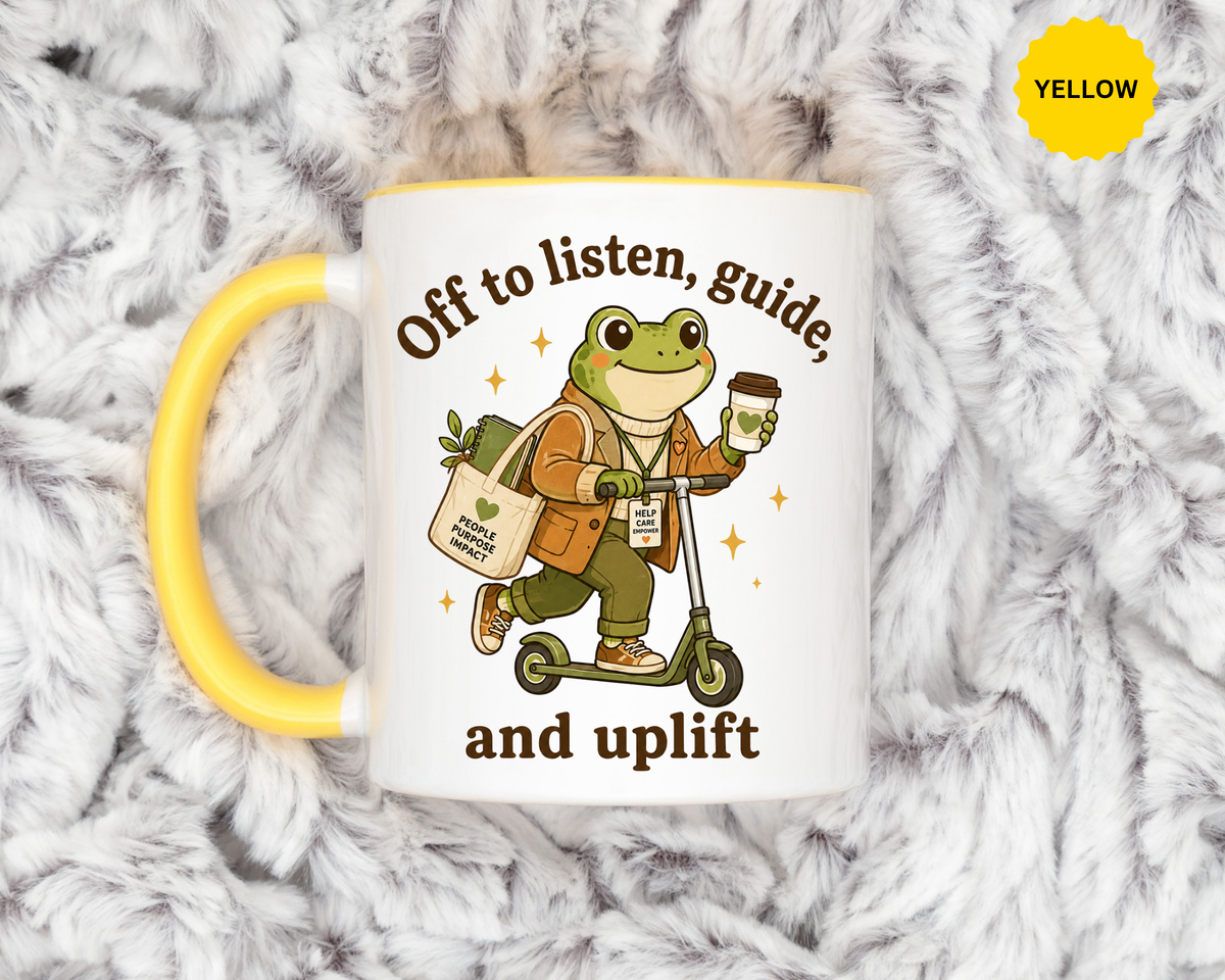 School Counselor Coffee Mug, Frog Counselor Gift, Mental Health Professional Mug, Therapist Gift, Counselor Appreciation Cup
