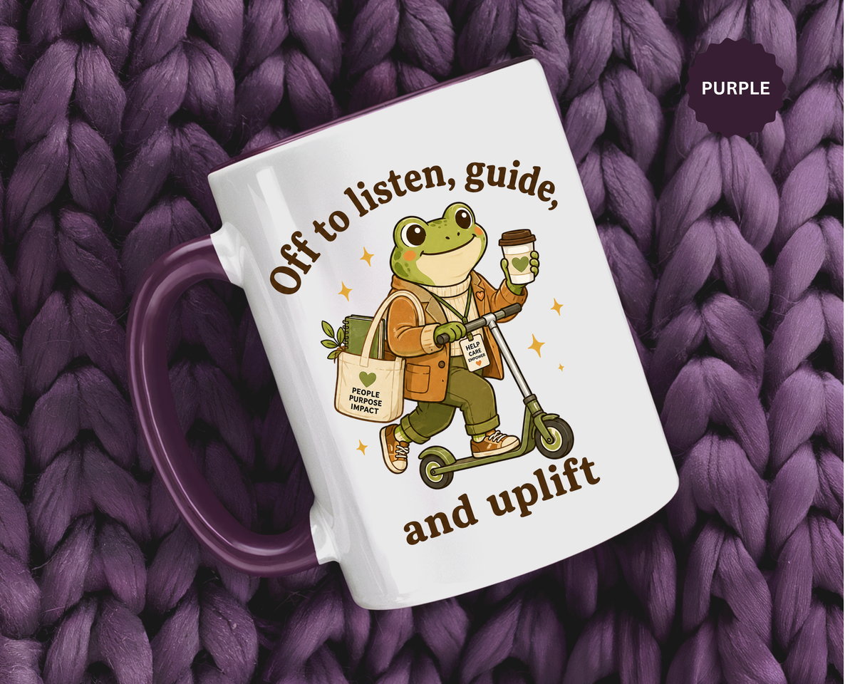 School Counselor Coffee Mug, Frog Counselor Gift, Mental Health Professional Mug, Therapist Gift, Counselor Appreciation Cup
