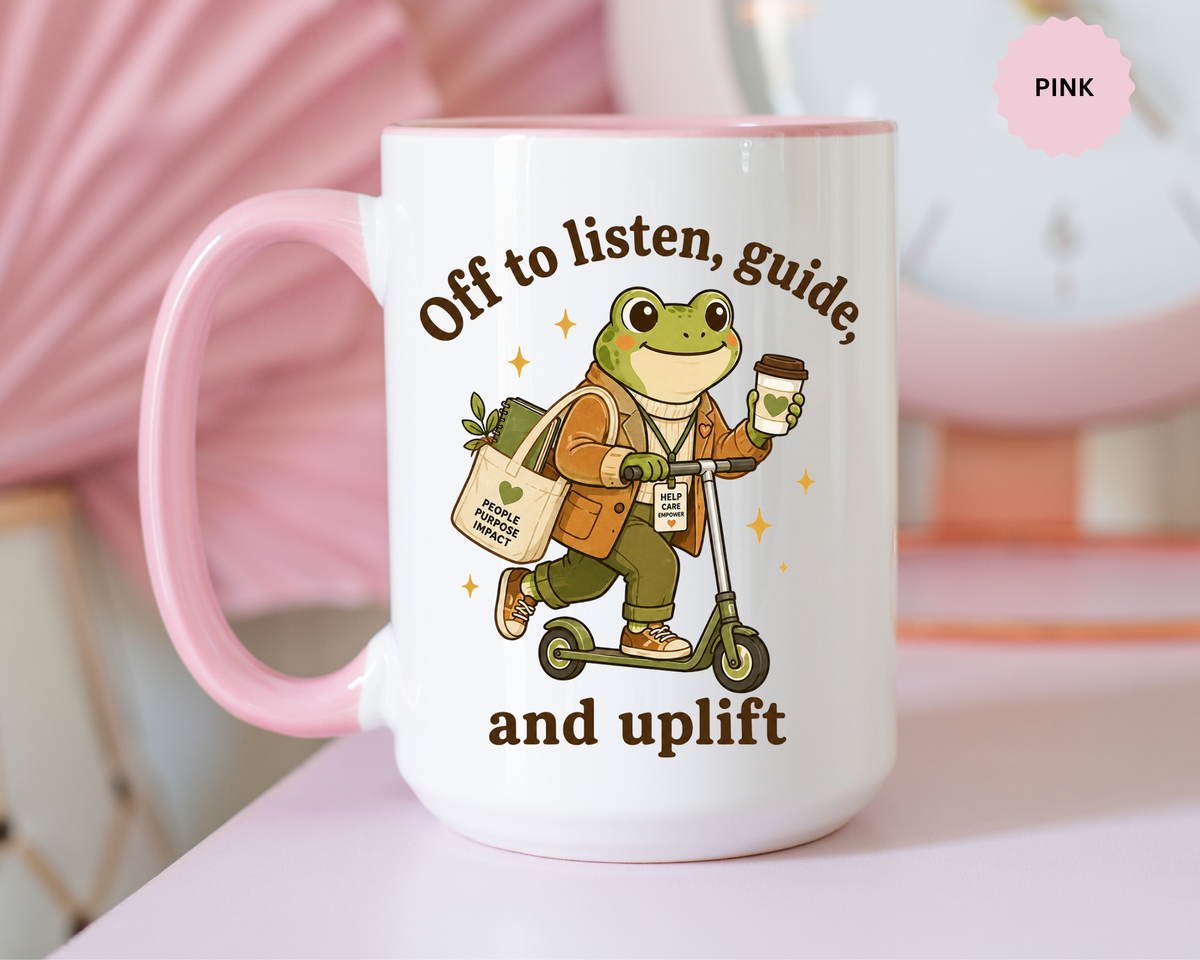 School Counselor Coffee Mug, Frog Counselor Gift, Mental Health Professional Mug, Therapist Gift, Counselor Appreciation Cup