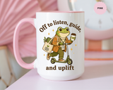 School Counselor Coffee Mug, Frog Counselor Gift, Mental Health Professional Mug, Therapist Gift, Counselor Appreciation Cup