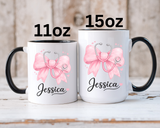 Personalized Nurse Mug, Custom Nurse Name Coffee Mug, Pink Stethoscope Gift, RN Appreciation Gift, Nurse Graduation Cup