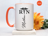 Personalized RN Coffee Mug, Registered Nurse Gift, Custom Nurse Name Mug, Nursing School Graduation Gift, RN Appreciation Cup