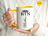 Personalized RN Coffee Mug, Registered Nurse Gift, Custom Nurse Name Mug, Nursing School Graduation Gift, RN Appreciation Cup