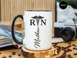 Personalized RN Coffee Mug, Registered Nurse Gift, Custom Nurse Name Mug, Nursing School Graduation Gift, RN Appreciation Cup